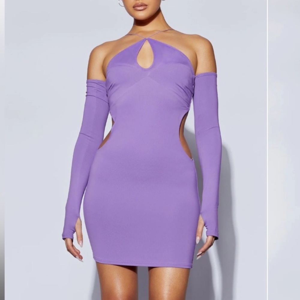MESHKI Cut out triangle dress